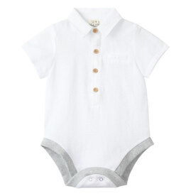 Me & Henry Helford Onesie, White Seersucker