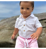 Me & Henry Helford Onesie, White Seersucker