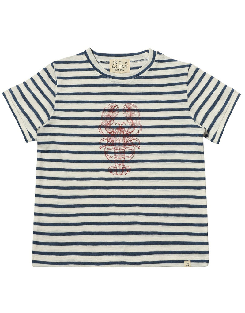 Me & Henry Lobster Newquay Tee, Navy