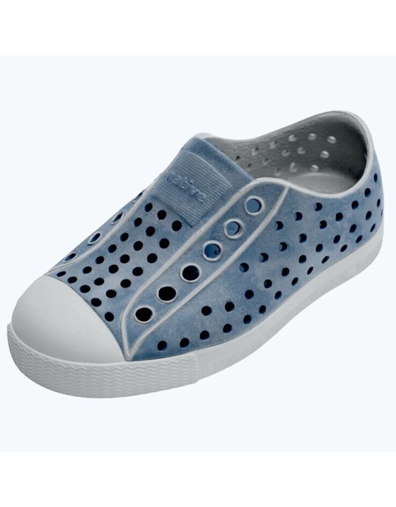 Native Jefferson Stonewash Shoes, Blue/Oasis Brushed