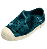 Native Jefferson Bloom Shoes, Oasis Blue/White Speckle/Deep Sea Blue
