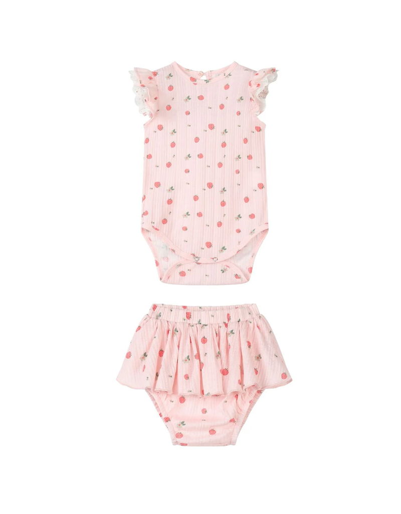 Vignette Amber Pink Strawberry Set 2pc