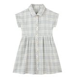 Vignette Heather Blue Plaid Seersucker Dress