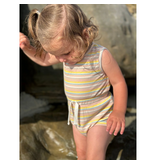 Vignette Maisie Pink Stripe Bubble Romper