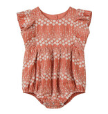 Vignette Miranda Terracotta Embroidered Bubble Romper