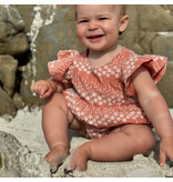 Vignette Miranda Terracotta Embroidered Bubble Romper