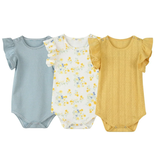 Vignette Wren Onesie 3pk (Blue/Floral/Yellow)