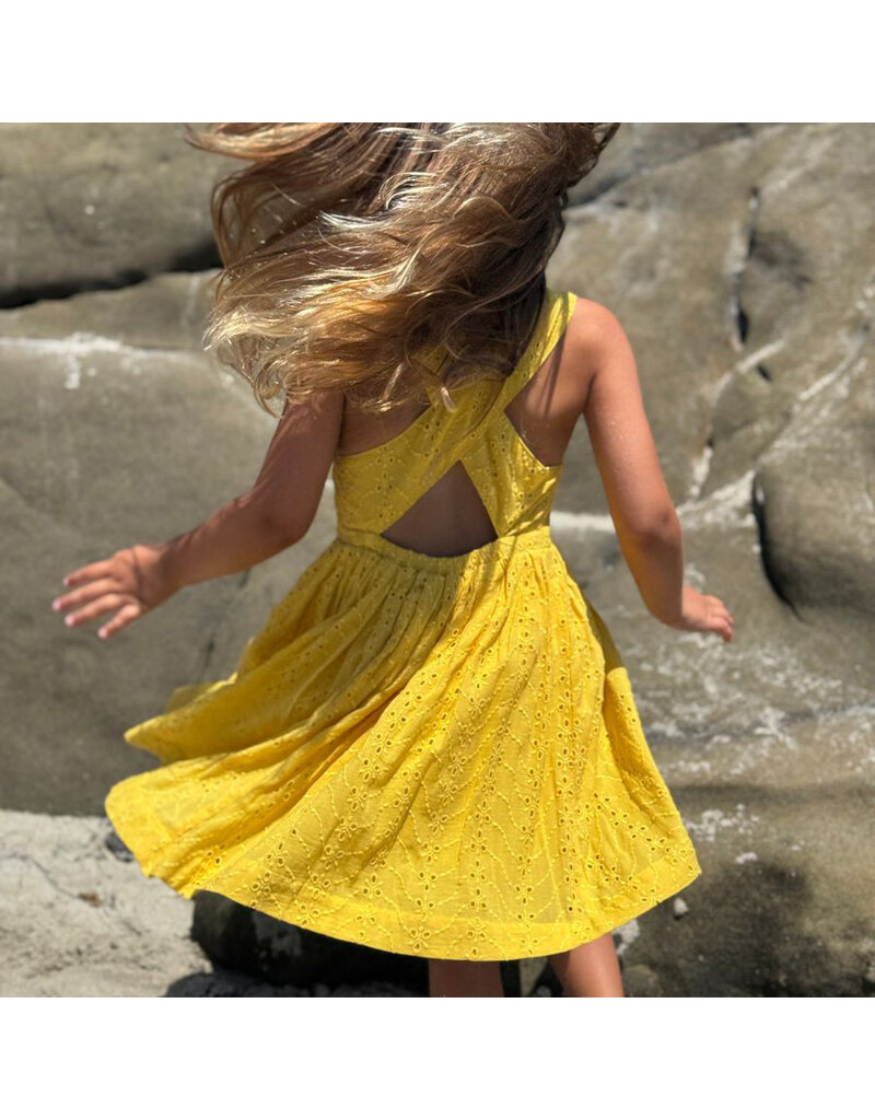 Vignette Tilly Yellow Eyelet Dress