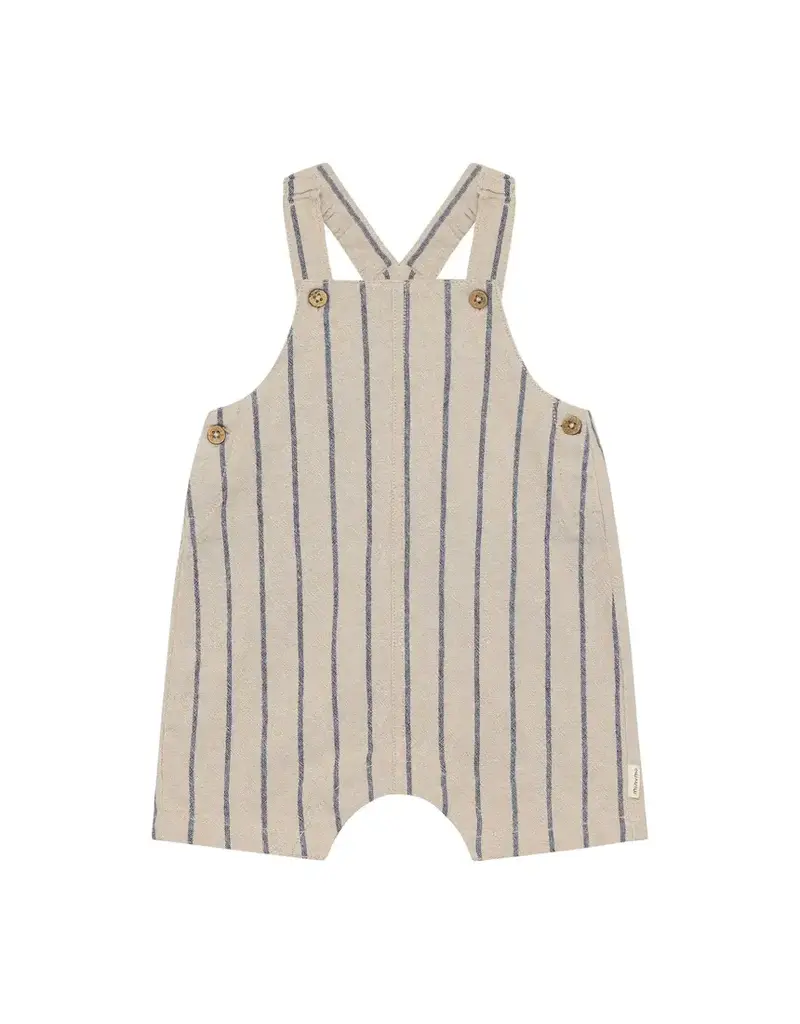 Baby Overalls, White/Pepper