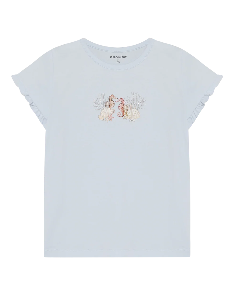 Seahorses Tee, Illusion Blue