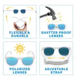 Jan and Jul White Urban Xplorer Polarized Sunglasses