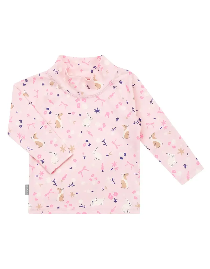 Jan and Jul Bunny Flowers LS UV Top