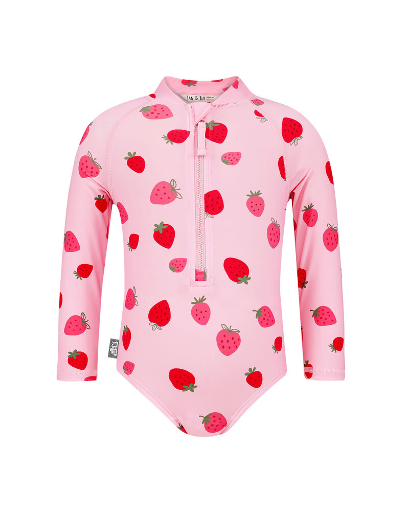 Jan and Jul Pink Strawberry 1-pc UV Swimsuit