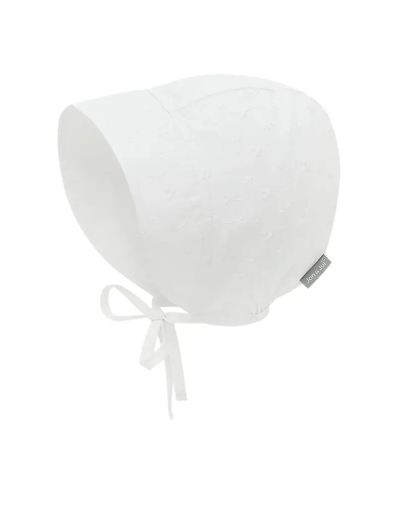 Jan and Jul White Eyelet Baby Bonnet