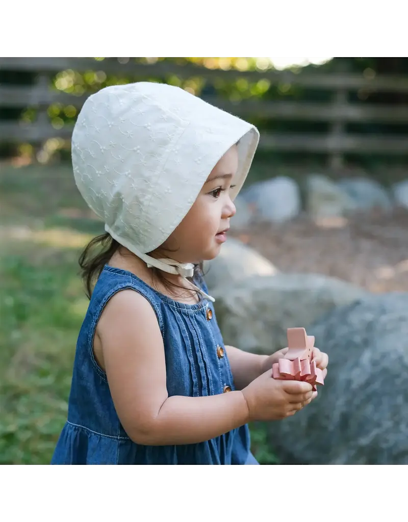 Jan and Jul White Eyelet Baby Bonnet