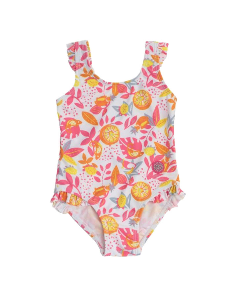 Citrus Ruffle Swimsuit