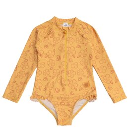 Flower LS UV Swimsuit - Mango