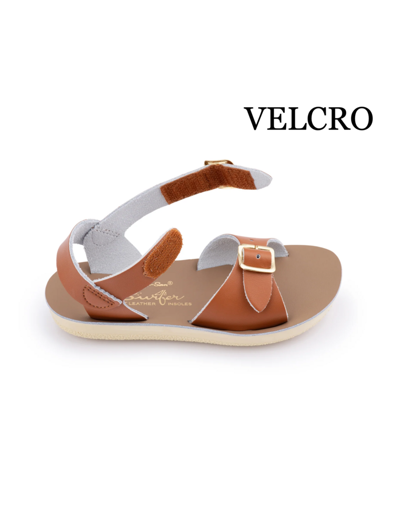 Salt Water Sandals Surfer Sandal, Velcro, Tan