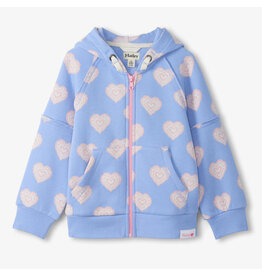 Hatley Heart Burst Raw Edge Hoodie