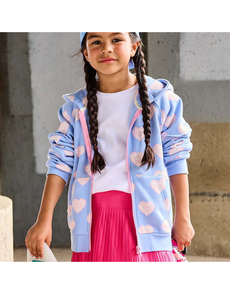 Hatley Heart Burst Raw Edge Hoodie