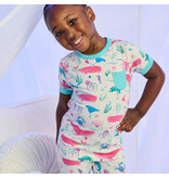 Hatley Painted Sealife Bamboo Short Pajama Set