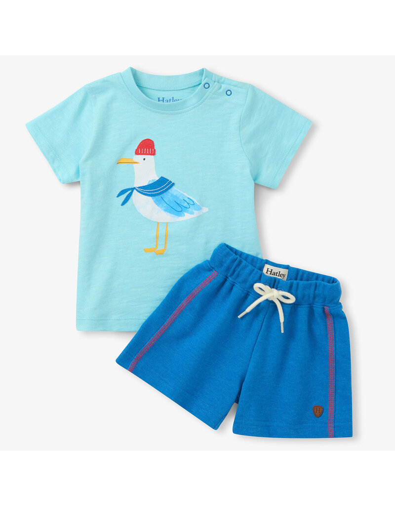 Hatley Charming Seagull Tee & Short Set