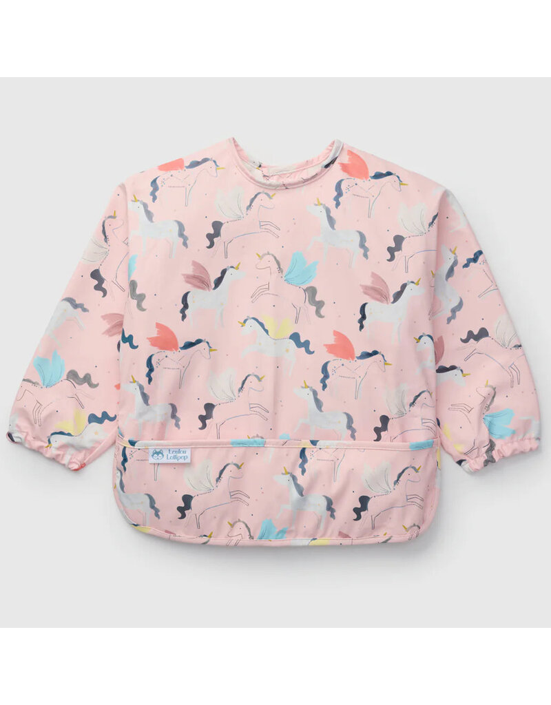 Loulou Lollipop Long Sleeve Waterproof Bib - Unicorn Ballet