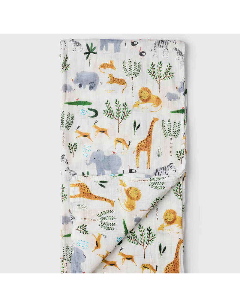 Loulou Lollipop Safari Jungle Bamboo Swaddle