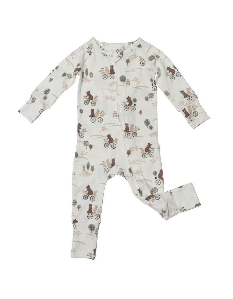 Loulou Lollipop Tencel™  Sleeper - Bears on Bikes