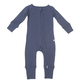 Loulou Lollipop Waffle Sleeper - Denim Blue