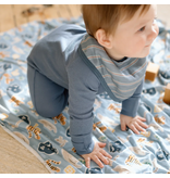 Loulou Lollipop Waffle Sleeper - Denim Blue