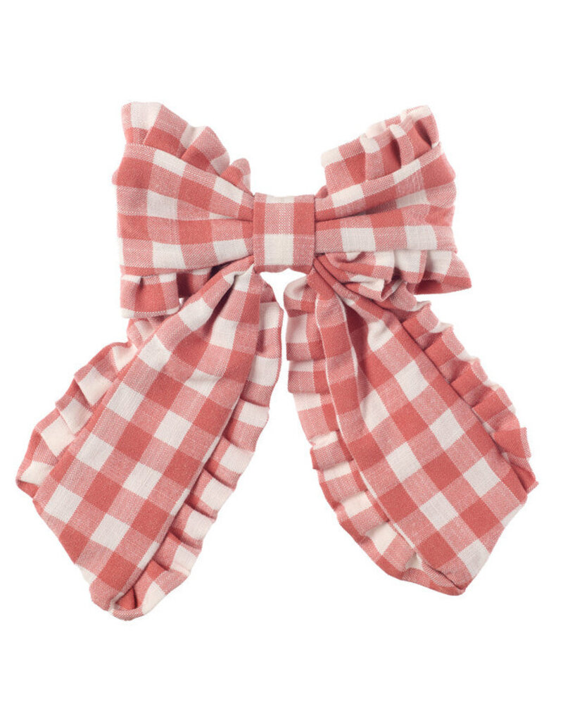 Rockahula Gingham Ruffle Long Bow Clip