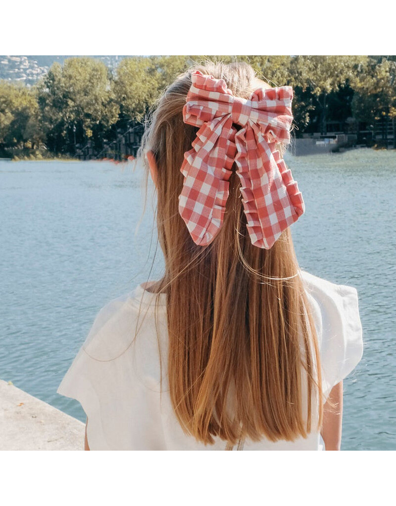 Rockahula Gingham Ruffle Long Bow Clip