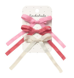 Rockahula Scalloped Bow Tie Clips 3pk