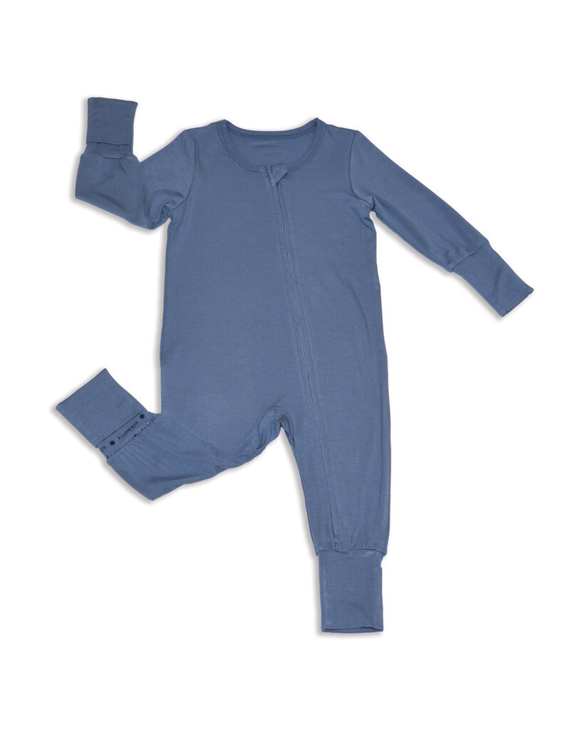 Silkberry Bamboo  2-Way Zipper Romper, Galactic Blue