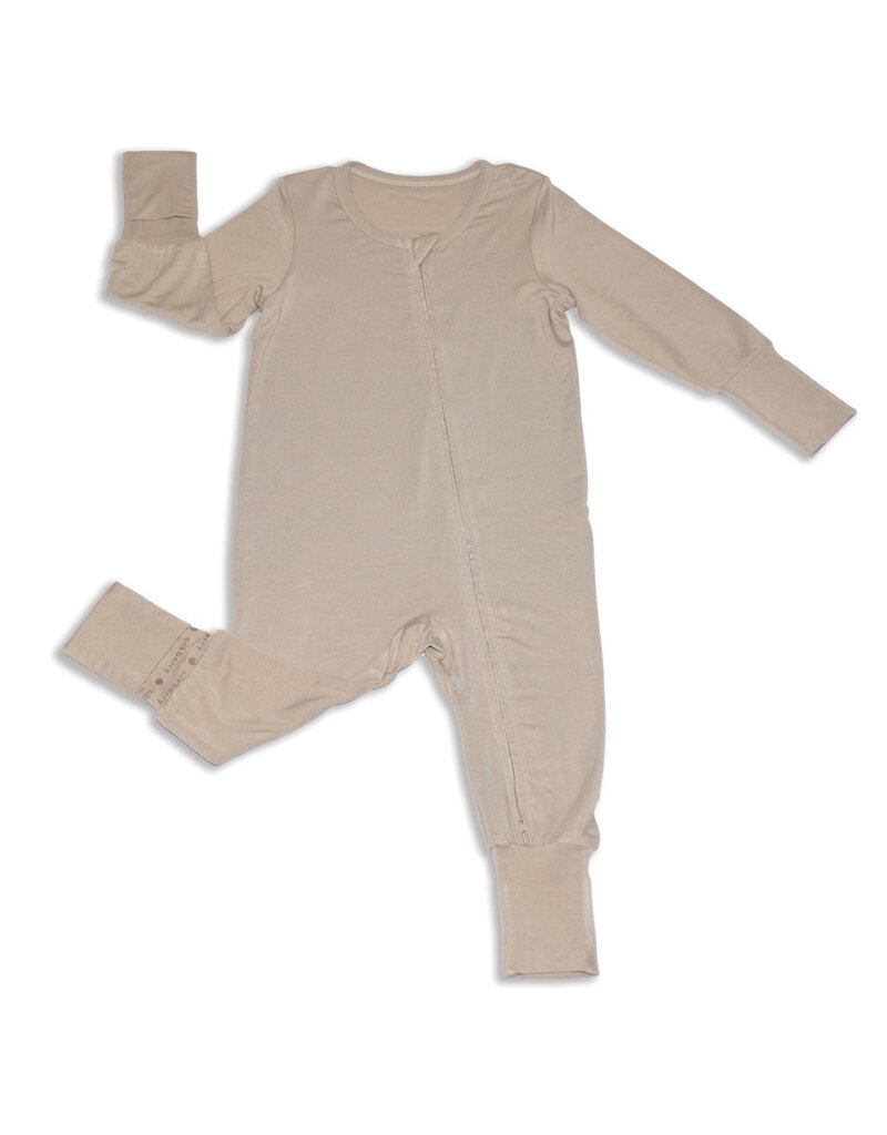 Silkberry Bamboo  2-Way Zipper Romper, Owl Feather