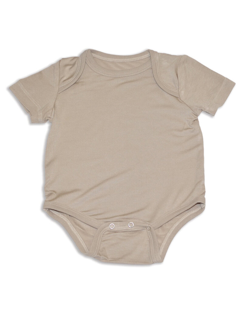 Silkberry Bamboo SS Onesie, Owl Feather