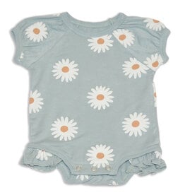 Silkberry Bamboo SS Ruffle Onesie, Daisy