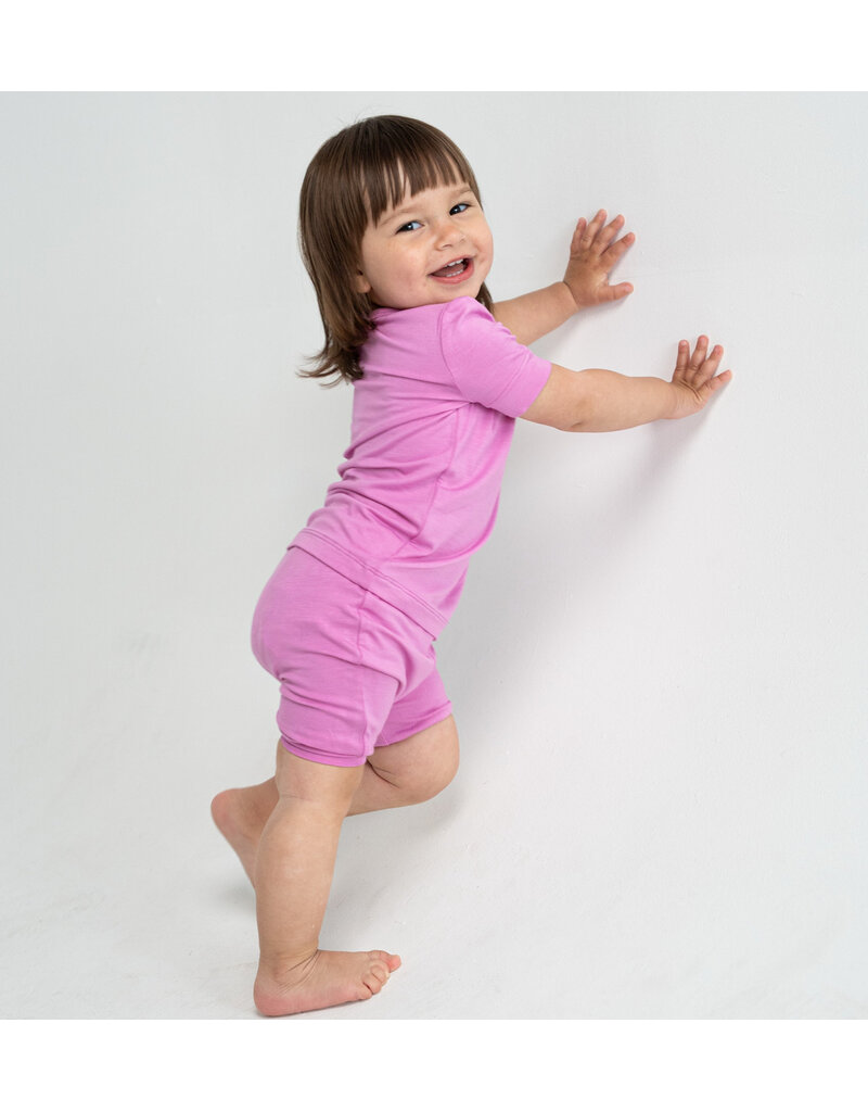 Silkberry Bamboo SS Shorts PJs, Crocus
