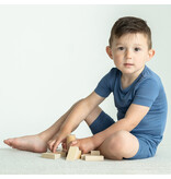 Silkberry Bamboo SS Shorts PJs, Galactic Blue