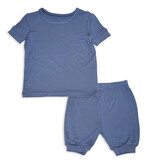 Silkberry Bamboo SS Shorts PJs, Galactic Blue