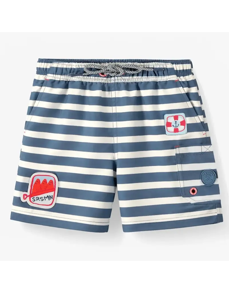 Souris Mini Blue/Cream Swim Shorts