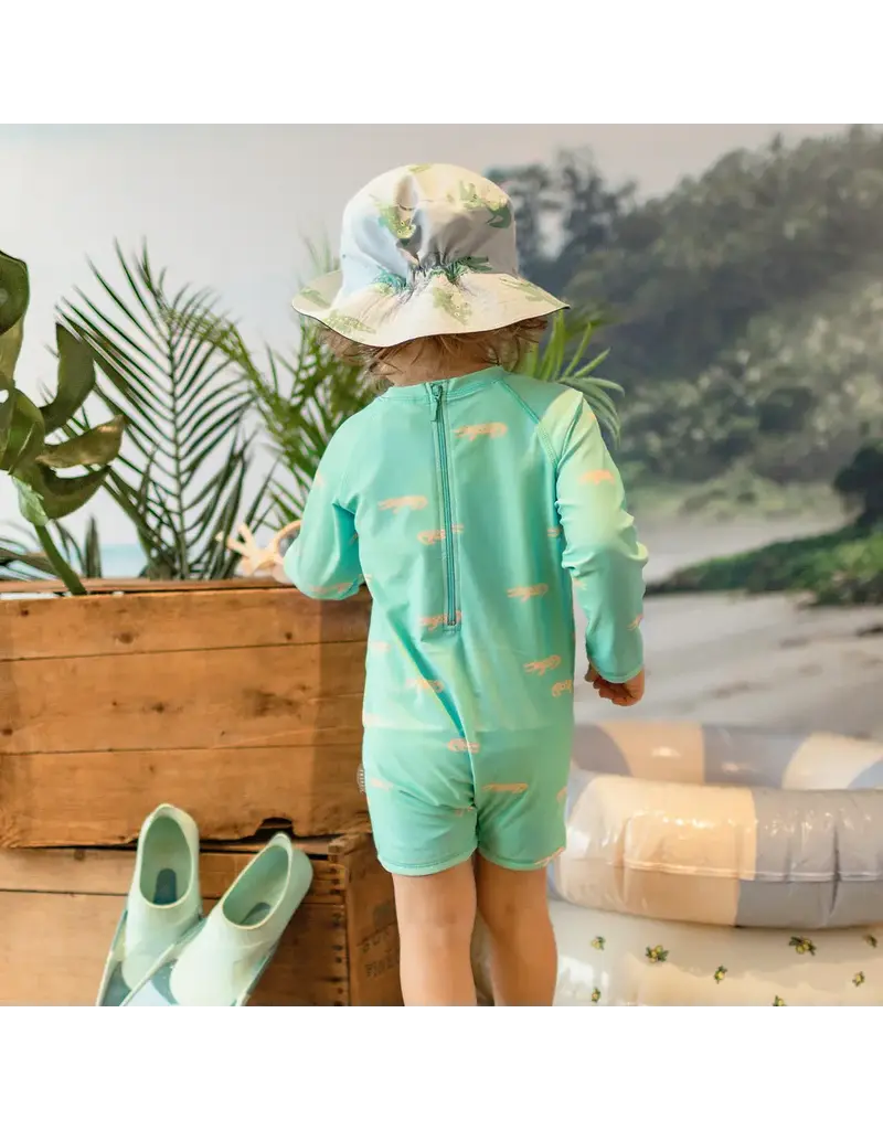 Souris Mini Crocodile UV Suit, Turquoise