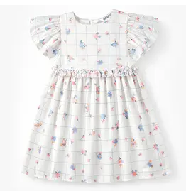 Souris Mini Floral Ruffle Sleeved Dress, Sizes: 3, 5