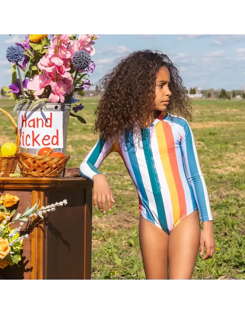 Headster Vertical Delight LS  1-Piece UV Swimsuit