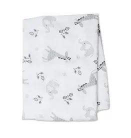 Lulujo Cotton Muslin Swaddle Blanket - Afrique 47x47