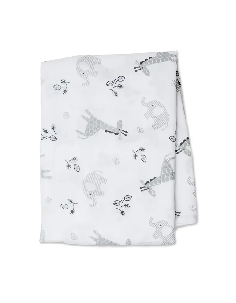 Lulujo Cotton Muslin Swaddle Blanket - Afrique 47x47