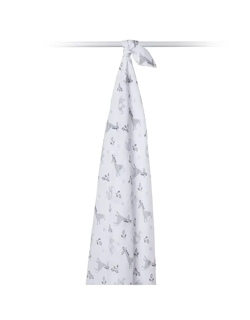 Lulujo Cotton Muslin Swaddle Blanket - Afrique 47x47