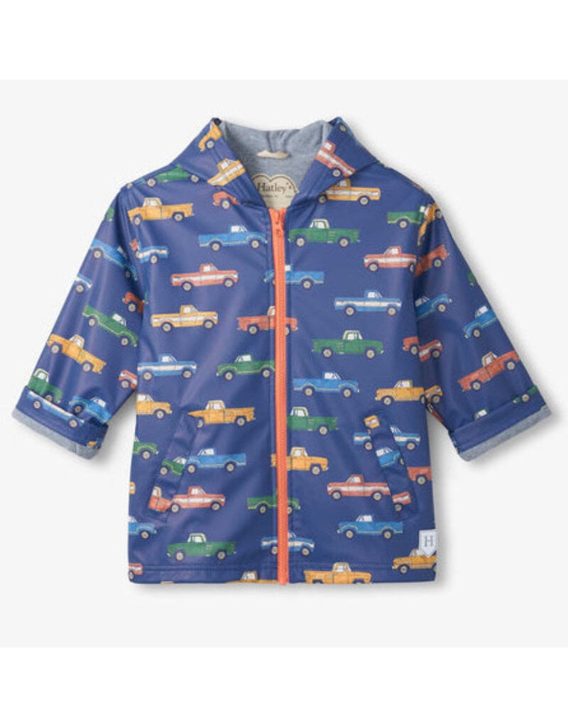 Hatley Trucks Zip-Up Rain Jacket
