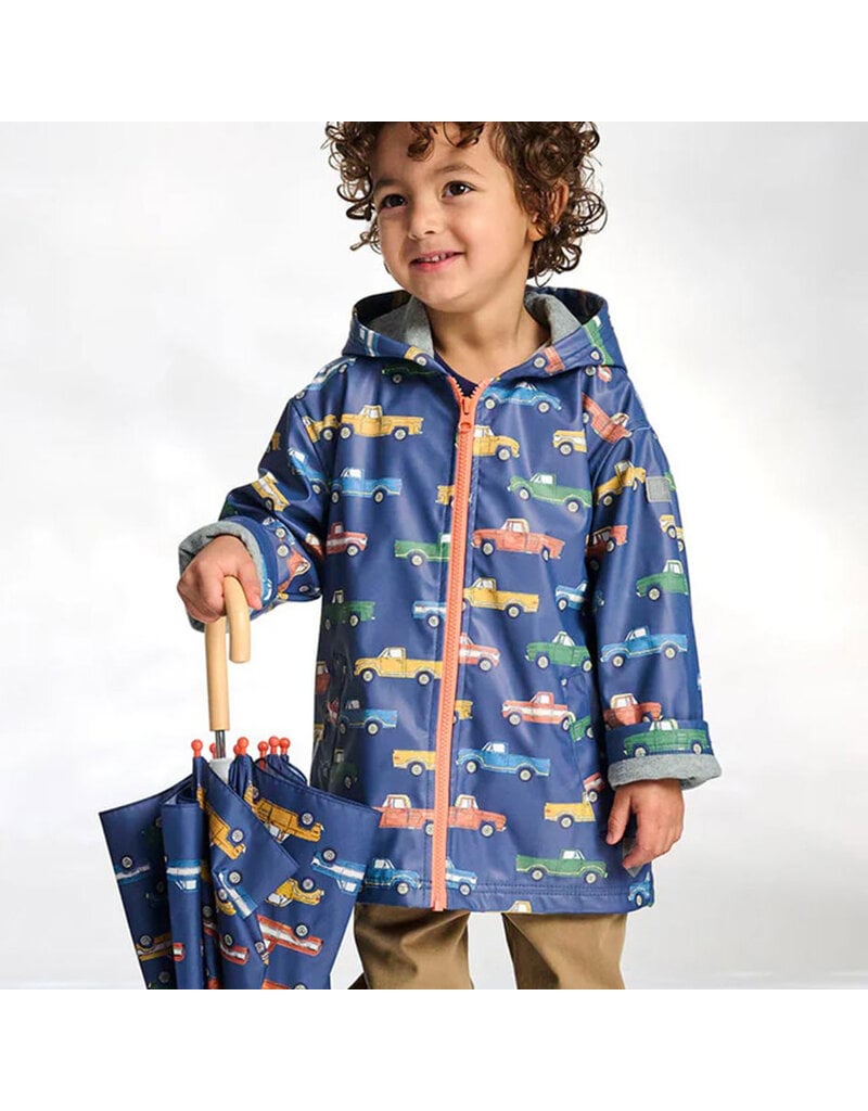 Hatley Trucks Zip-Up Rain Jacket